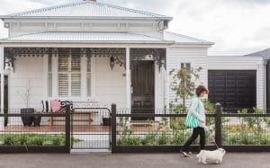 White & Black Weatherboard House